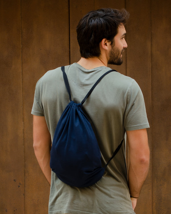 Unisex navy backpack sweatshirt