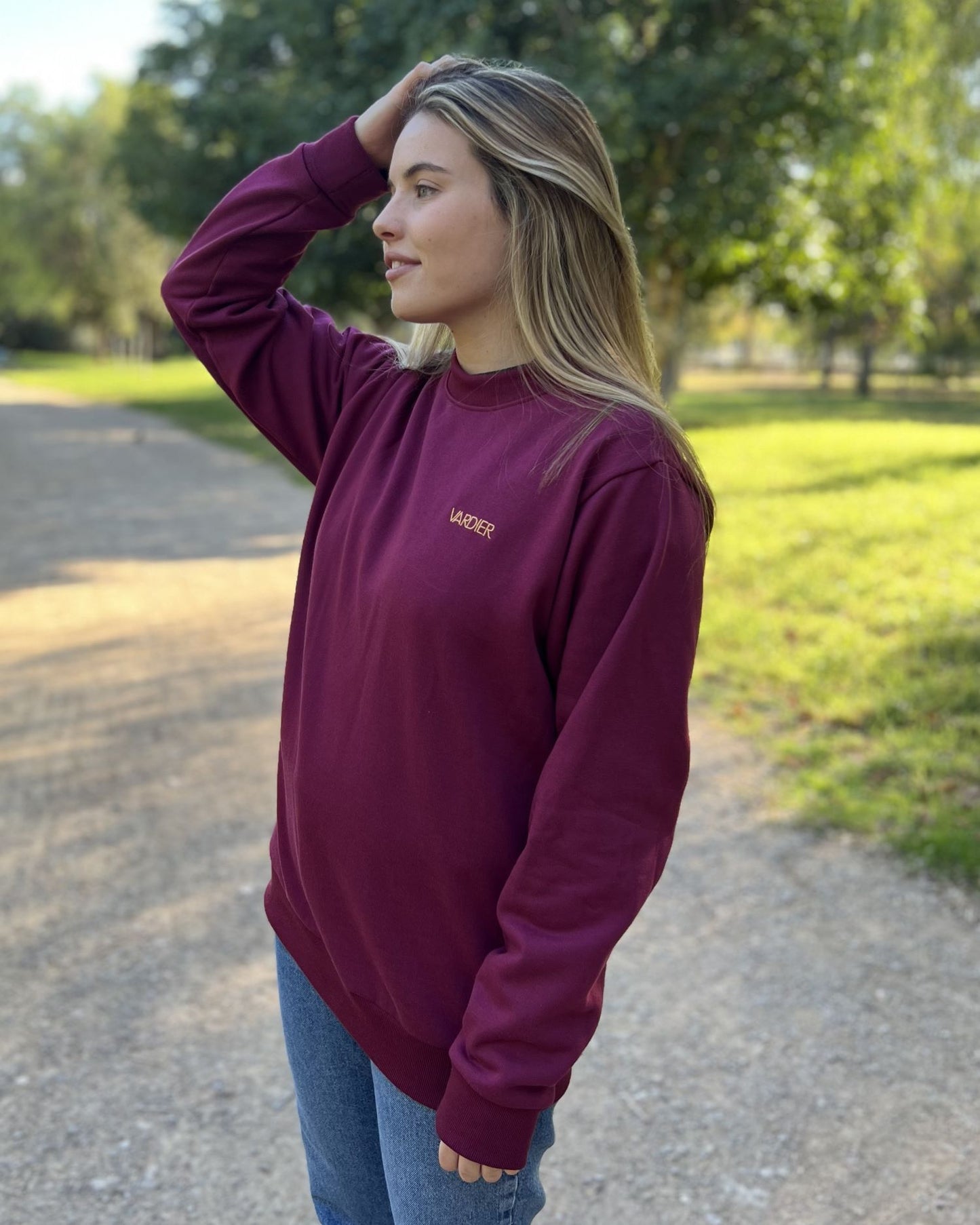 Garnet unisex backpack sweatshirt