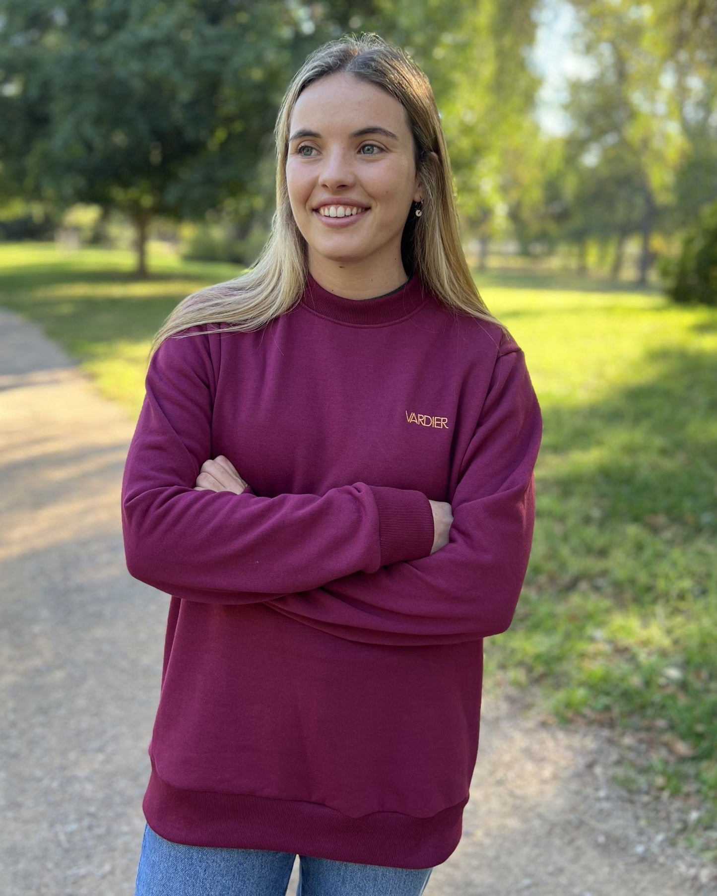 Garnet unisex backpack sweatshirt