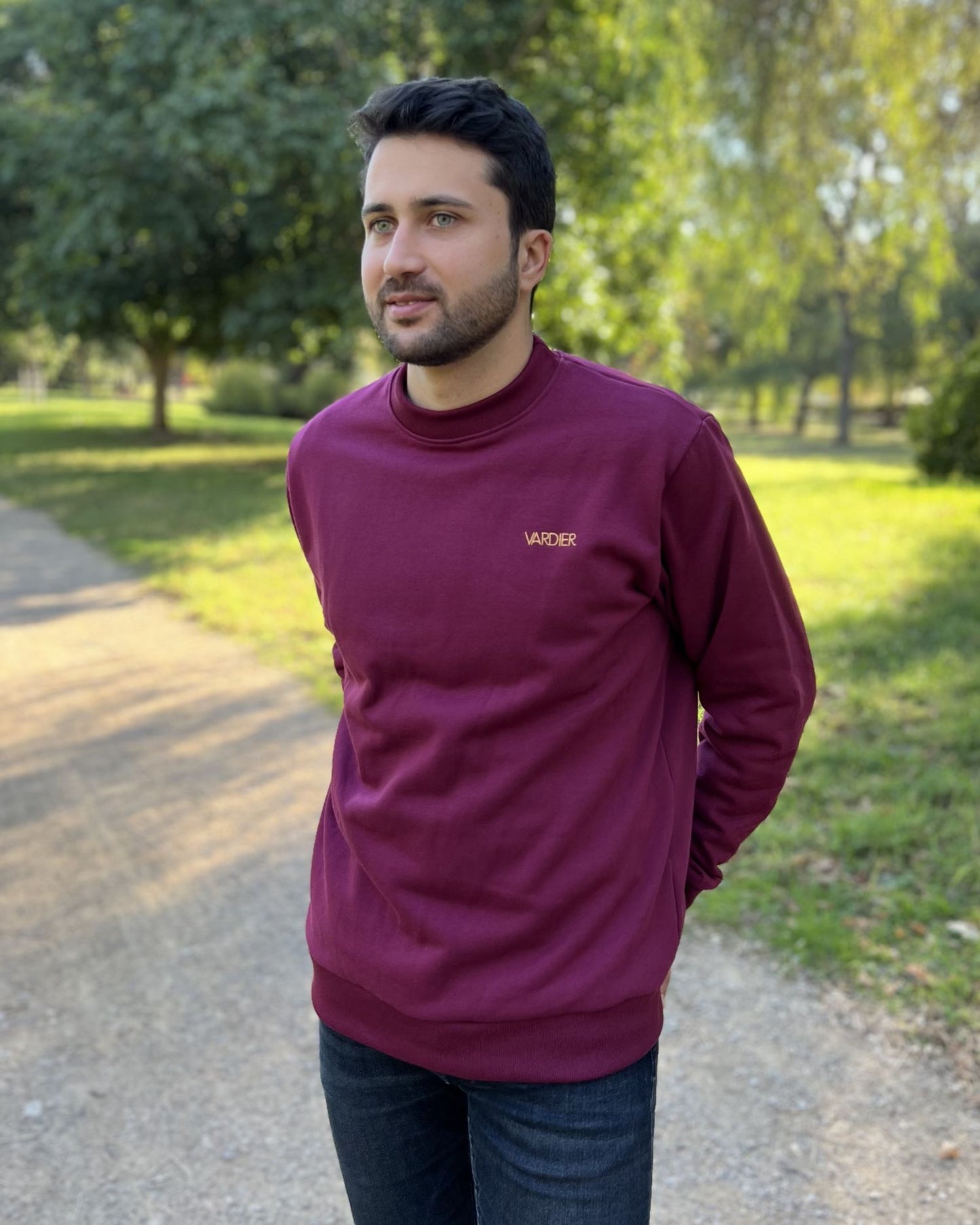 Garnet unisex backpack sweatshirt