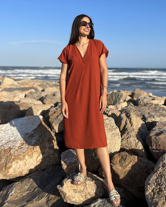 Black Foldover Maxi Dress 