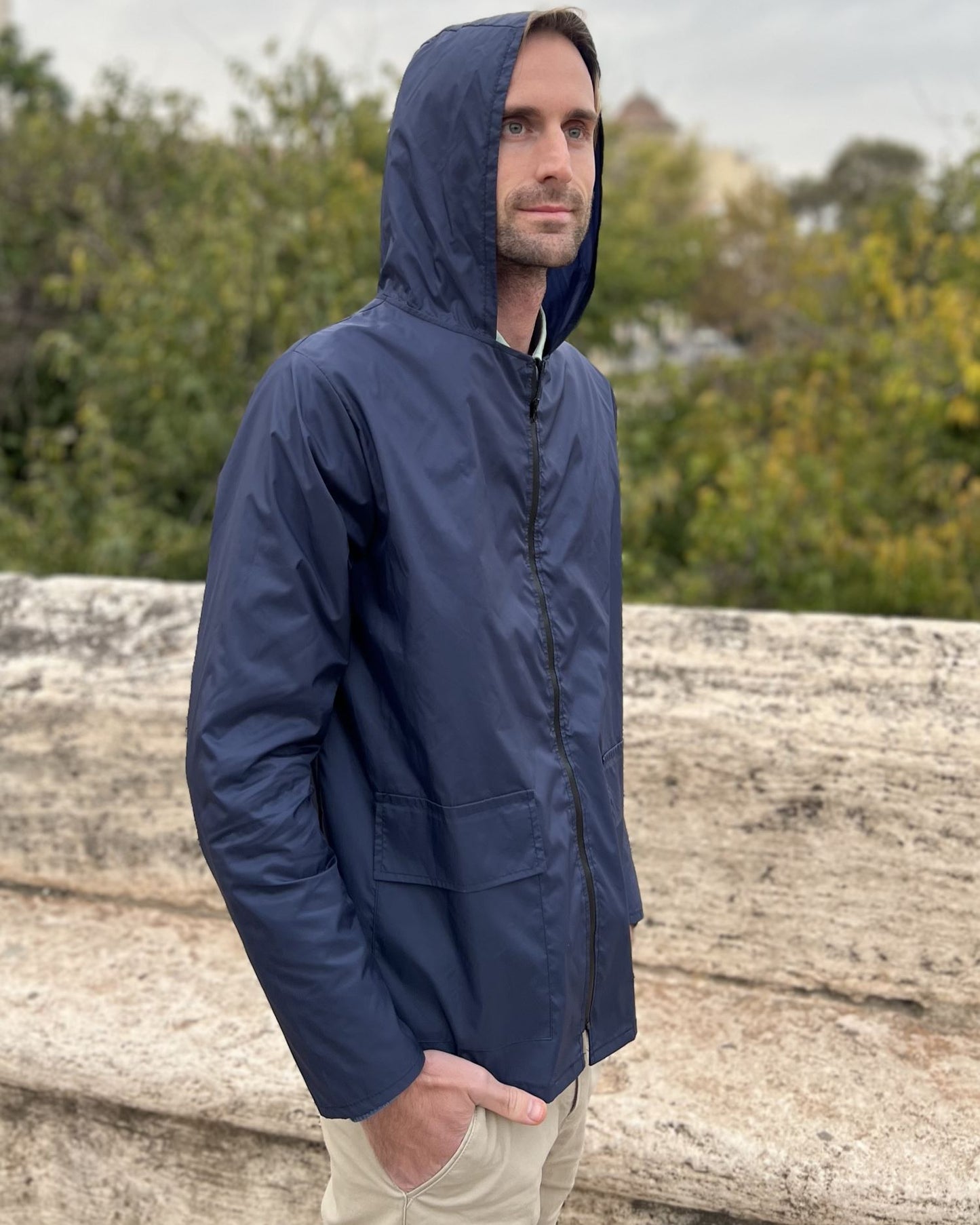 Unisex foldable marine raincoat 