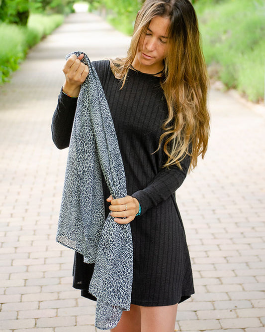 Foldable Leopard Pareo/Scarf 