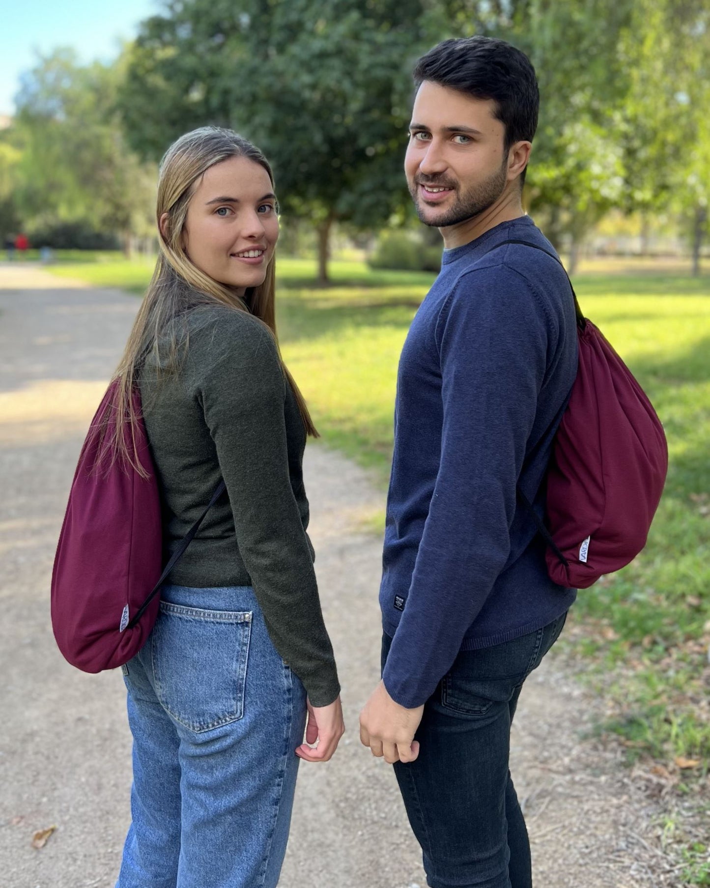 Garnet unisex backpack sweatshirt
